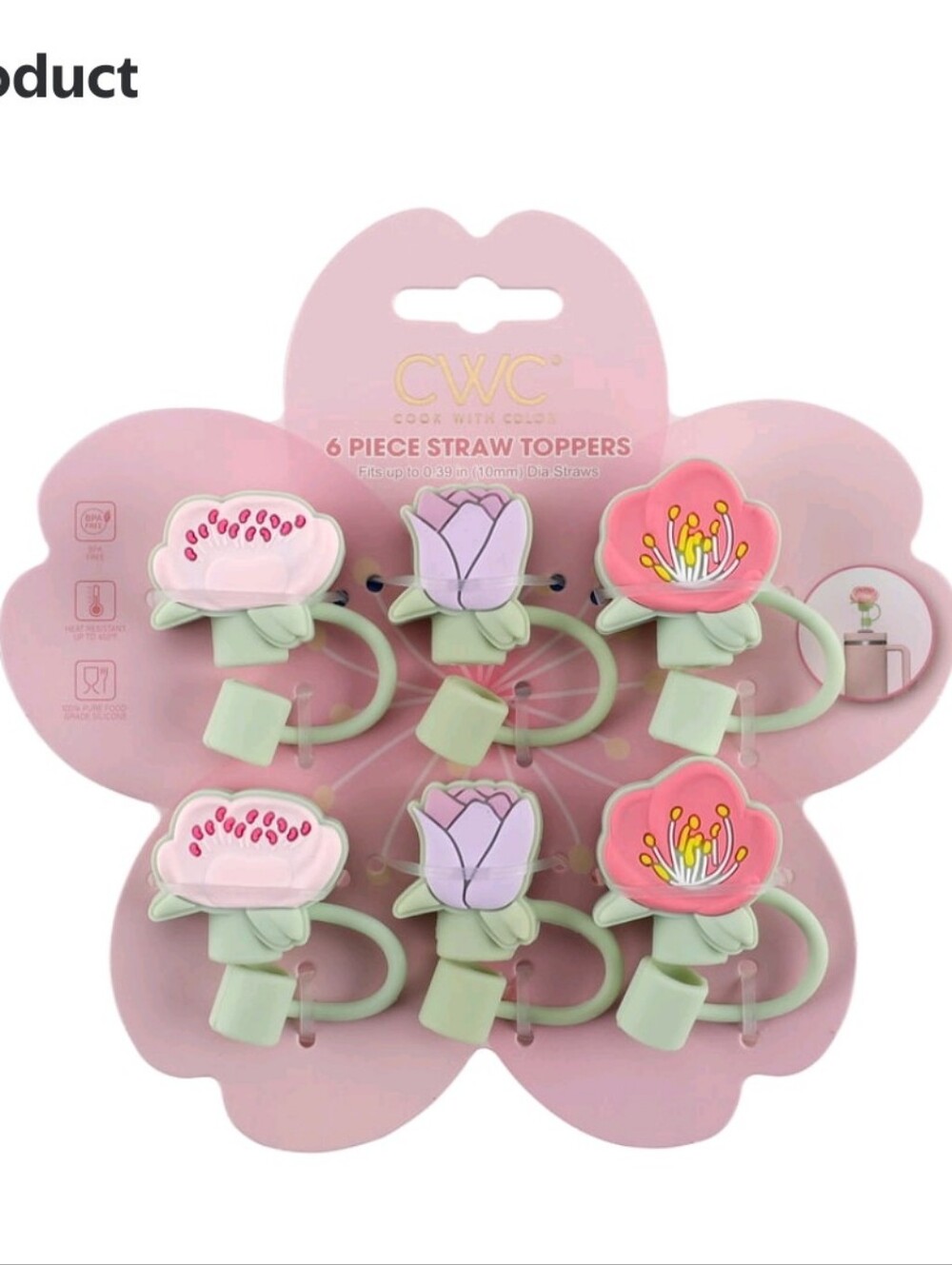 CWC 6-piece straw topper set - Picture 6 of 10
